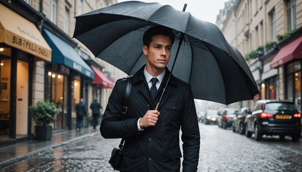 Parapluie homme : style sophistiqué et protection assurée